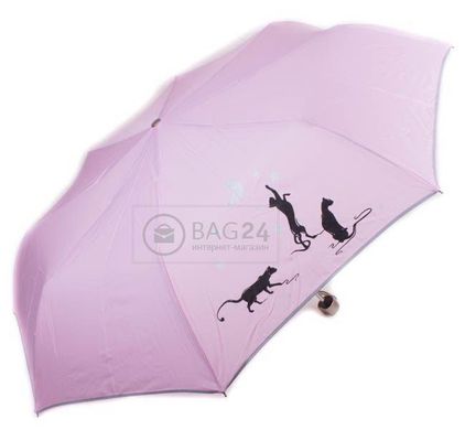 Ніжно-рожева жіноча компактна парасолька, механічна AIRTON Z3512-11, Рожевий