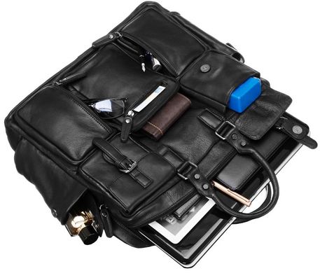 Мужская кожаная сумка-портфель для ноутбука Always Wild LAP31703NDM черная