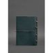 Натуральный кожаный блокнот А4 на кольцах (софт-бук) 9.0 в мягкой обложке зеленый Краст Blanknote BN-SB-9-A4-soft-malachite