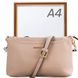 Женская сумка-клатч из качественного кожезаменителя AMELIE GALANTI (АМЕЛИ ГАЛАНТИ) A991457-beige Бежевый