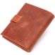 Мужской вертикальный кошелек в винтажной коже KARYA 21388 Рыжий
