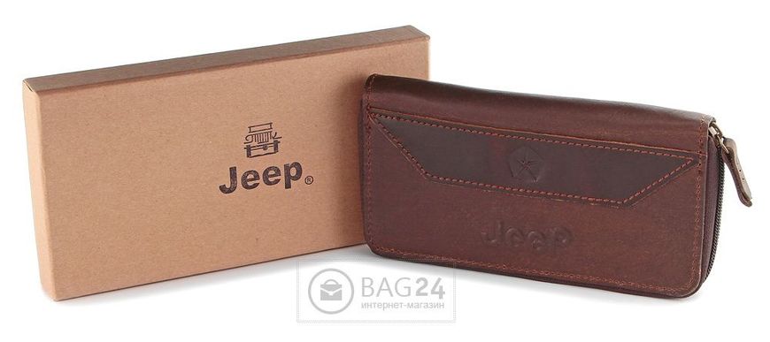 Мужской бумажник в Casual стиле Jeep 13754, Коричневый