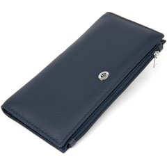 Стильний жіночий шкіряний гаманець ST Leather 19382 Темно-синій