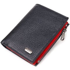Вертикальний компактний жіночий гаманець з натуральної шкіри CANPELLINI 21670 Чорний
