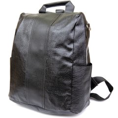 Вертикальный тонкий рюкзак женский из кожзаменителя Vintage sale_14922 Черный