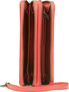 Великолепный  женский кожаный кошелек из натуральной кожи De Loris 10145, Красный