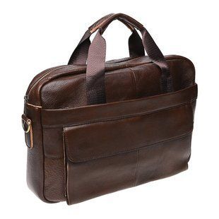 Мужская сумка кожаная Borsa Leather 1t9036-brown