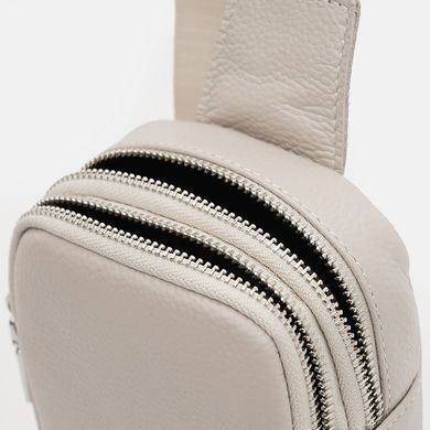 Женский кожаный рюкзак через плечо Borsa Leather K17107w-white