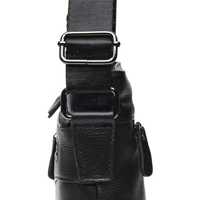 Чоловіча шкіряна сумка через плече Borsa Leather K17801-black
