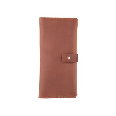 Оригінальний гаманець на кобурною гвинті, з натуральної шкіри темно рижого кольору