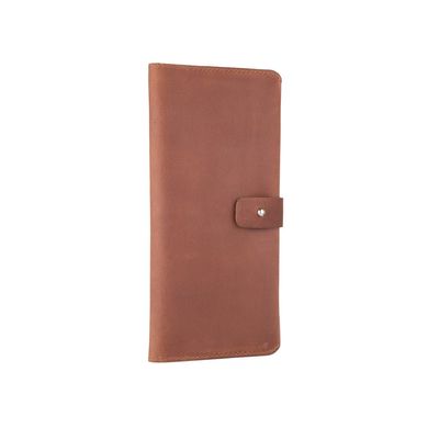 Оригінальний гаманець на кобурною гвинті, з натуральної шкіри темно рижого кольору