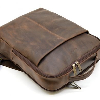 Кожаный мужской рюкзак коричневый RC-7280-3md Коричневый