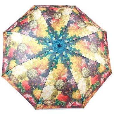 Зонт женский компактный механический FULTON (ФУЛТОН) FULL849-Flowers-vase Зеленый