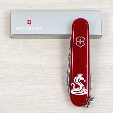 Складной нож 91 мм 12 функций Victorinox SPARTAN ZODIAC Кобра с короной Красный 1.3603.Z4330u