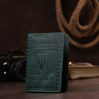 Добротная обложка для паспорта из натуральной кожи SHVIGEL 16134