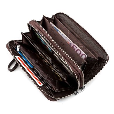 Чоловічий гаманець ST Leather 18450 (ST127) дві блискавки Коричневий