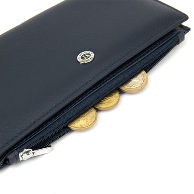 Стильний жіночий шкіряний гаманець ST Leather 19382 Темно-синій