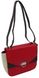 Невелика жіноча шкіряна сумка Giorgio Ferretti червона з бежевим