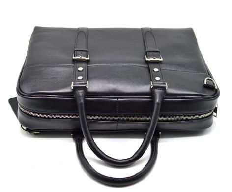 Ділова сумка з ручками TA-4764-4lx TARWA, з натуральної телячої шкіри Чорний
