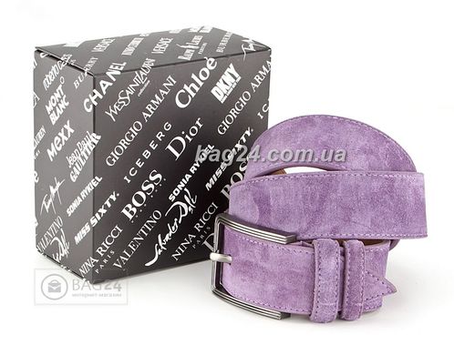 Креативний замшевий ремінь фіолетового кольору Accessory Collection, Фіолетовий