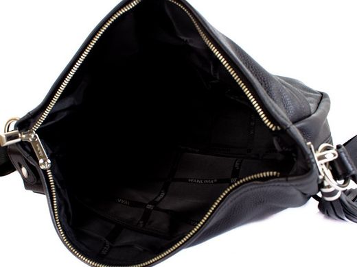 Женская кожаная сумка через плечо WANLIMA (ВАНЛИМА) W11027551390 Черный
