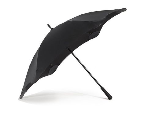 Протиштормова парасолька-тростина чоловіча механічна з великим куполом BLUNT (Блант) Bl-classic-black Чорна