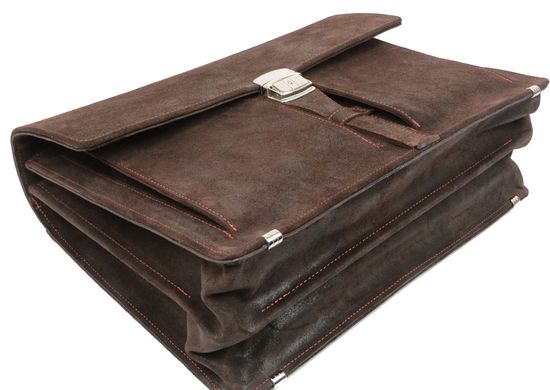 Мужской кожаный деловой портфель A-art TSM1401-2 коричневый