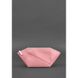 Женская розовая кожаная косметичка Краст Blanknote BN-CB-2-pink-peach