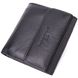Компактний жіночий гаманець із монетницею зовні з натуральної шкіри ST Leather 22542 Чорний