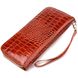 Гарний гаманець для жінок із натуральної фактурної шкіри під крокодила CANPELLINI 21620 Коричневий