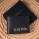 Надежное кожаное портмоне из винтажной кожи в два сложения Украина GRANDE PELLE 16735 Черный