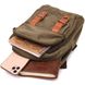 Сумка-рюкзак в стиле милитари с двумя отделениями из плотного текстиля Vintage 22163 Оливковый