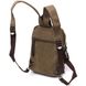 Сумка-рюкзак у стилі мілітарі з двома відділеннями із щільного текстилю Vintage 22163 Оливковий