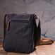 Вертикальна чоловіча сумка текстильна 21265 Vintage Чорна