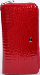 Красивый красный женский кошелек из натуральной кожи De Loris 10151