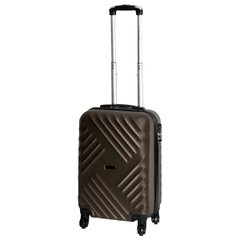 Пластикова валіза для ручної поклажі Chicago 18" Vip Collection коричнева CGO.18.Brown