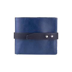 Удобный маленький бумажник на кобурном винте с натуральной кожи голубого цвета