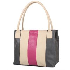 Жіноча шкіряна сумка LASKARA (Ласкара) LK-DS270-khaki-beige-rasp Сірий