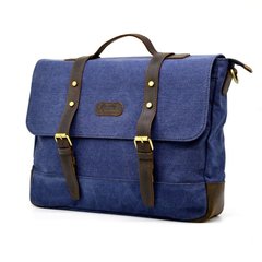 Мужская сумка-портфель из парусины и кожи RK-0001-4lx TARWA Коричневый