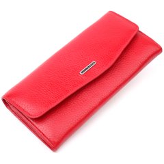 Женский кошелек с клапаном из гладкой кожи KARYA 21110 Красный