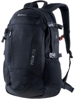 Спортивный, городской рюкзак с дождевиком 25L Hi-Tec Felix черный