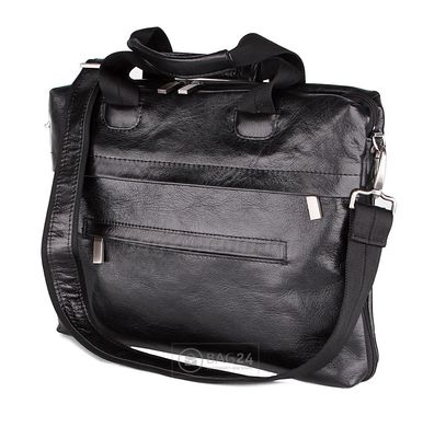 Современная мужская сумка из натуральной кожи 12449, Черный