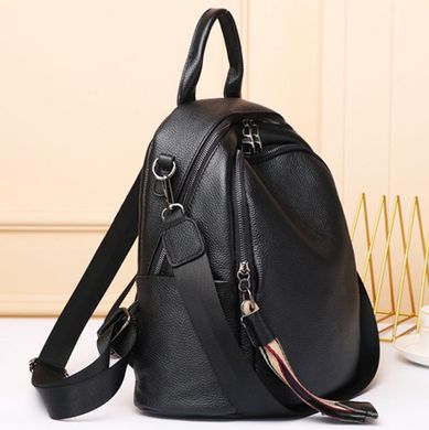 Чорний шкіряний рюкзак міського формату Olivia Leather NWBP27-8085A-BP Чорний