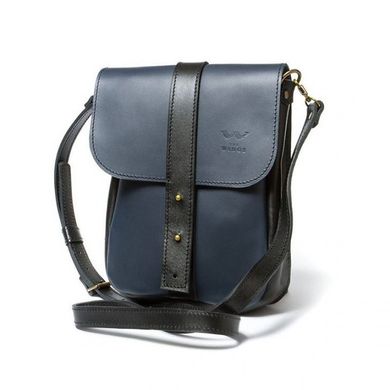 Чоловіча шкіряна сумка Mini Bag синьо-чорна Blanknote TW-Mini-bag-blue-black-ksr