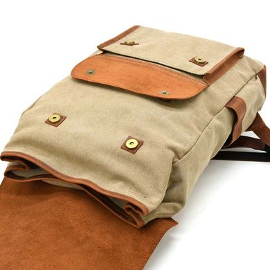 Рюкзак для ноутбука з канвас та крейзі хорс RBs-9001-4lx бренду TARWA Коричневий