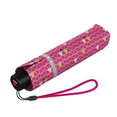 Детский складной зонт Knirps Rookie Manual Triple Pink Reflective Розовый Kn95-6050-8540