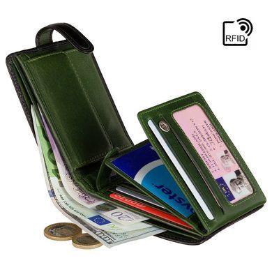Кошелек мужской Visconti TR35 Atlantis c RFID (Black Green)