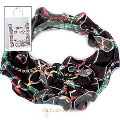 Коричневый женский шарф-украшение ETERNO ES3053, Черный