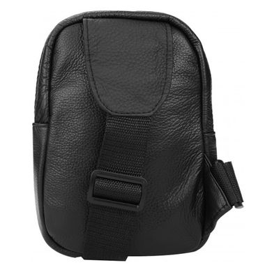Чоловічий шкіряний рюкзак через плече Borsa Leather 1t1022m-black
