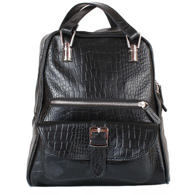 Рюкзак жіночий шкіряний LASKARA (Ласкарєв) LK-DM229-croco-black Чорний